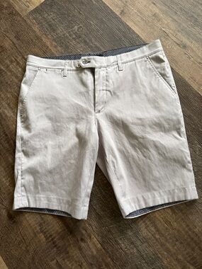 Men's Ted Baker Light Khaki Cotton Blend Shorts